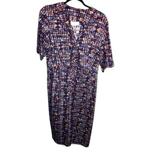 Martha Moore “An Original” Geometric Print Button Front Dress, Med No Size Tag